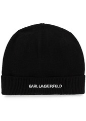 Karl Lagerfeld K/Essential logo-embroidered beanie