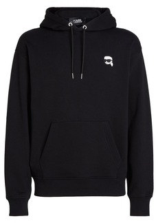 Karl Lagerfeld Ikonik logo-appliqué hoodie