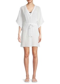 Karl Lagerfeld Kimono Sleeve Gauze Cover Up Dress