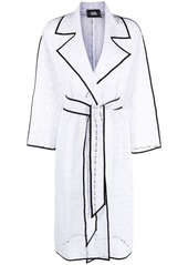 Karl Lagerfeld Kl embroidered lace trench coat