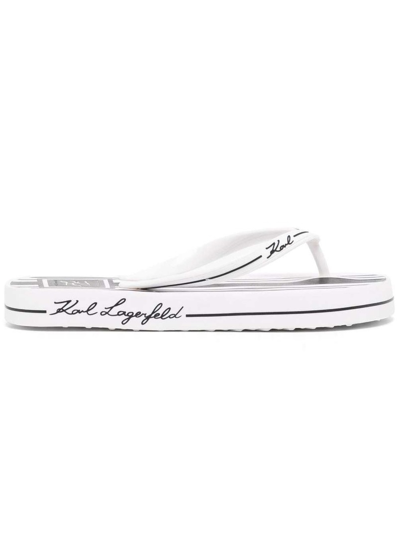 Karl Lagerfeld Kosta logo-print flip-flops