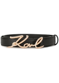 Karl Lagerfeld Signature leather belt
