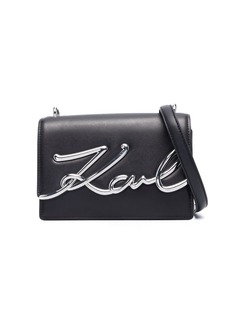 Karl Lagerfeld Signature leather shoulder bag