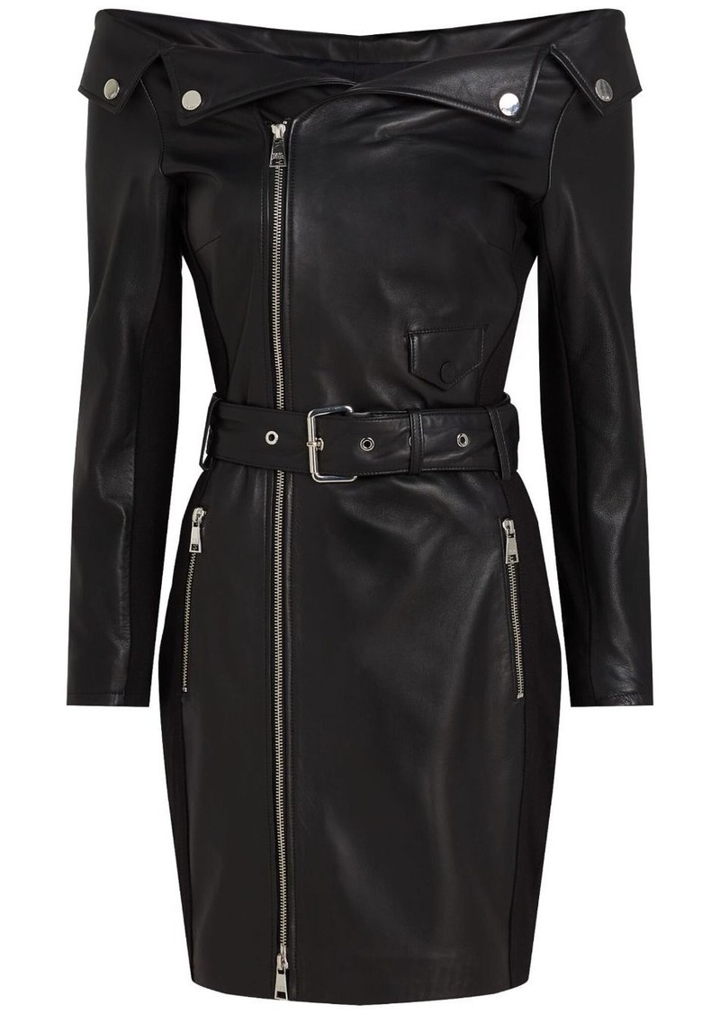 Karl Lagerfeld leather mini dress