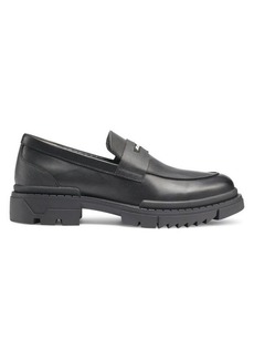 Karl Lagerfeld Logo Leather Penny Loafers