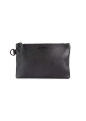 Karl Lagerfeld Leather Travel Zip Pouch