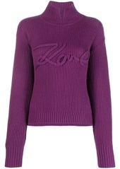 Karl Lagerfeld logo-appliqué knitted jumper