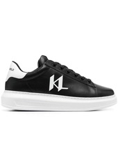 Karl Lagerfeld logo-appliqué leather sneakers