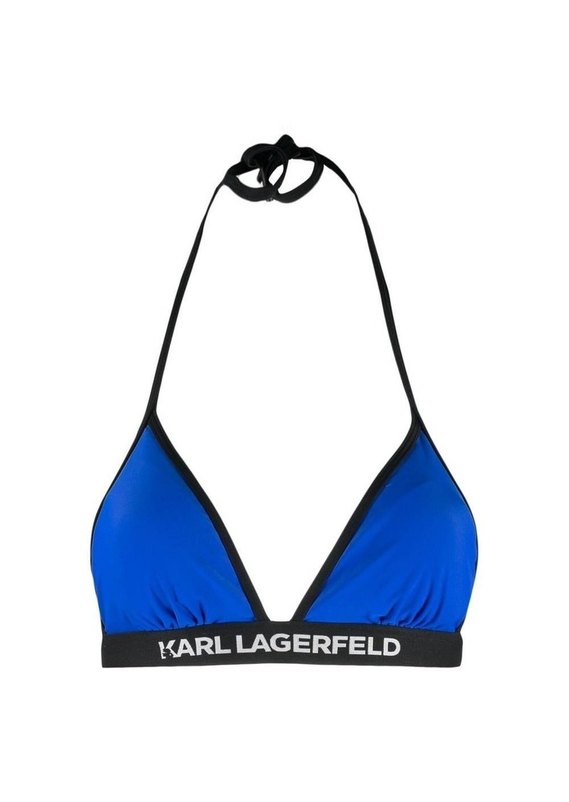 Karl Lagerfeld logo-band bikini top