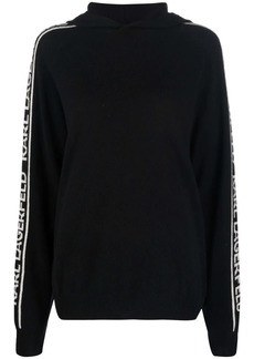Karl Lagerfeld logo cashmere hoodie