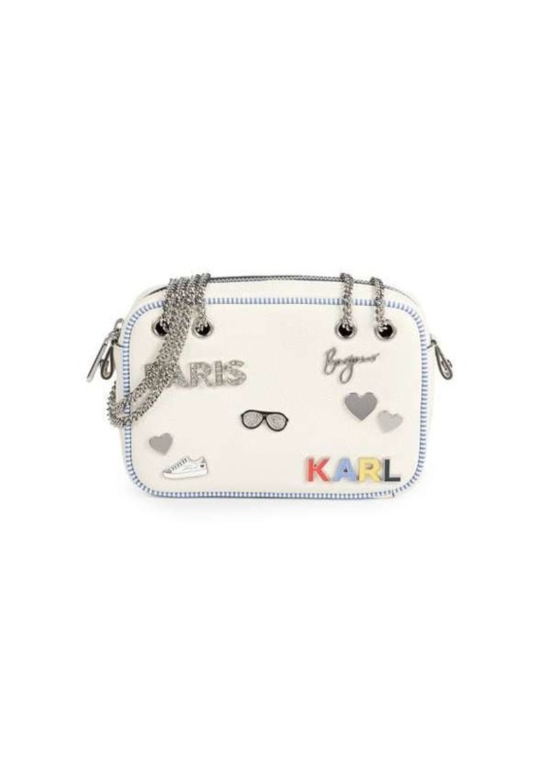 Karl Lagerfeld Logo Embellished Crossbody Bag