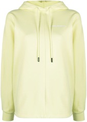 Karl Lagerfeld logo-embroidered organic cotton hoodie
