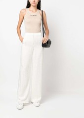 Karl Lagerfeld logo-jacquard wide-leg trousers