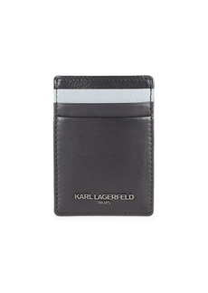 Karl Lagerfeld Logo Leather Card Case