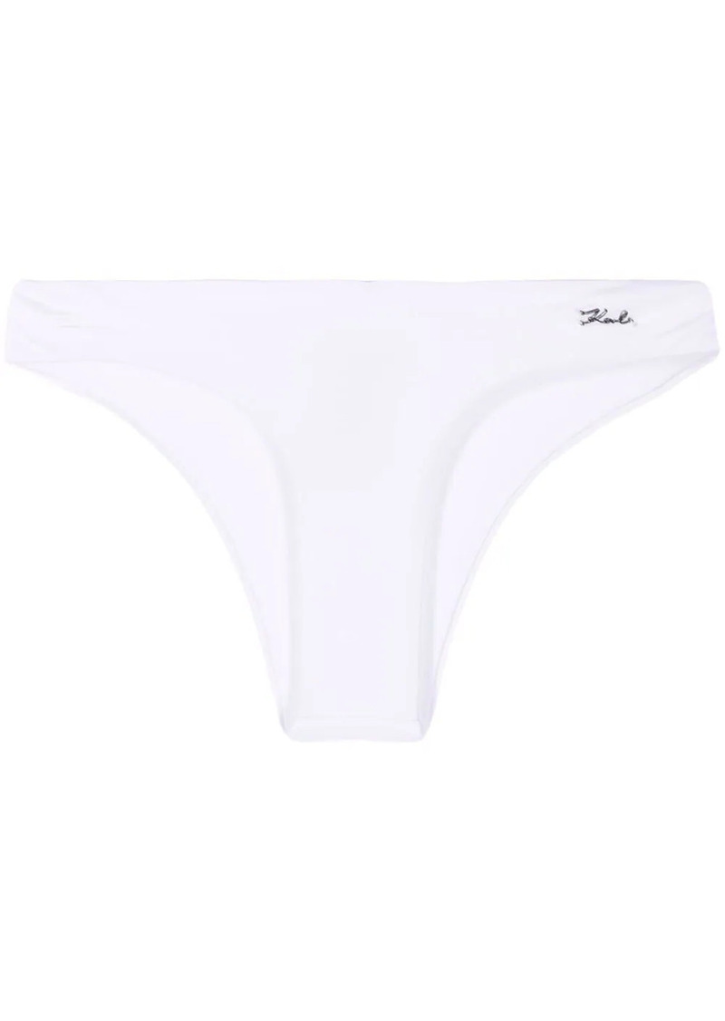 Karl Lagerfeld logo-lettering bikini bottoms