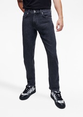 Karl Lagerfeld logo-patch tapered jeans