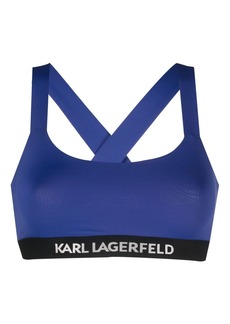 Karl Lagerfeld logo-print bandeau top
