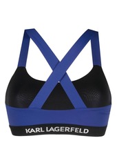 Karl Lagerfeld logo-print bandeau top