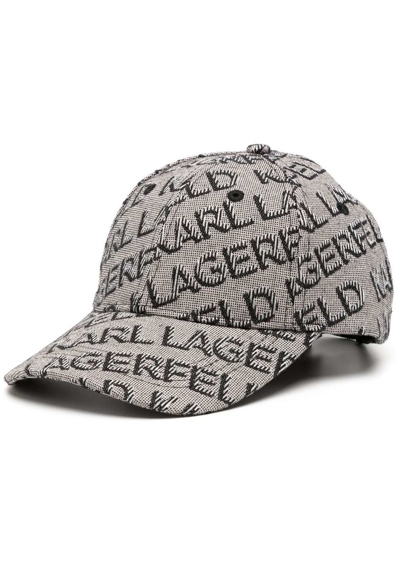 Karl Lagerfeld logo-print baseball cap