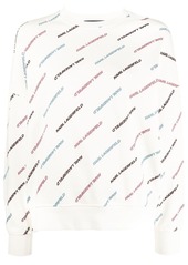 Karl Lagerfeld logo-print cotton jumper