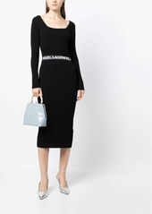 Karl Lagerfeld logo-print knitted dress