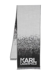 Karl Lagerfeld logo-print knitted scarf