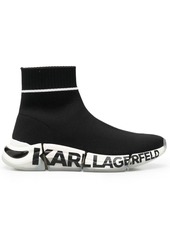 Karl Lagerfeld logo-print knitted-upper sneakers