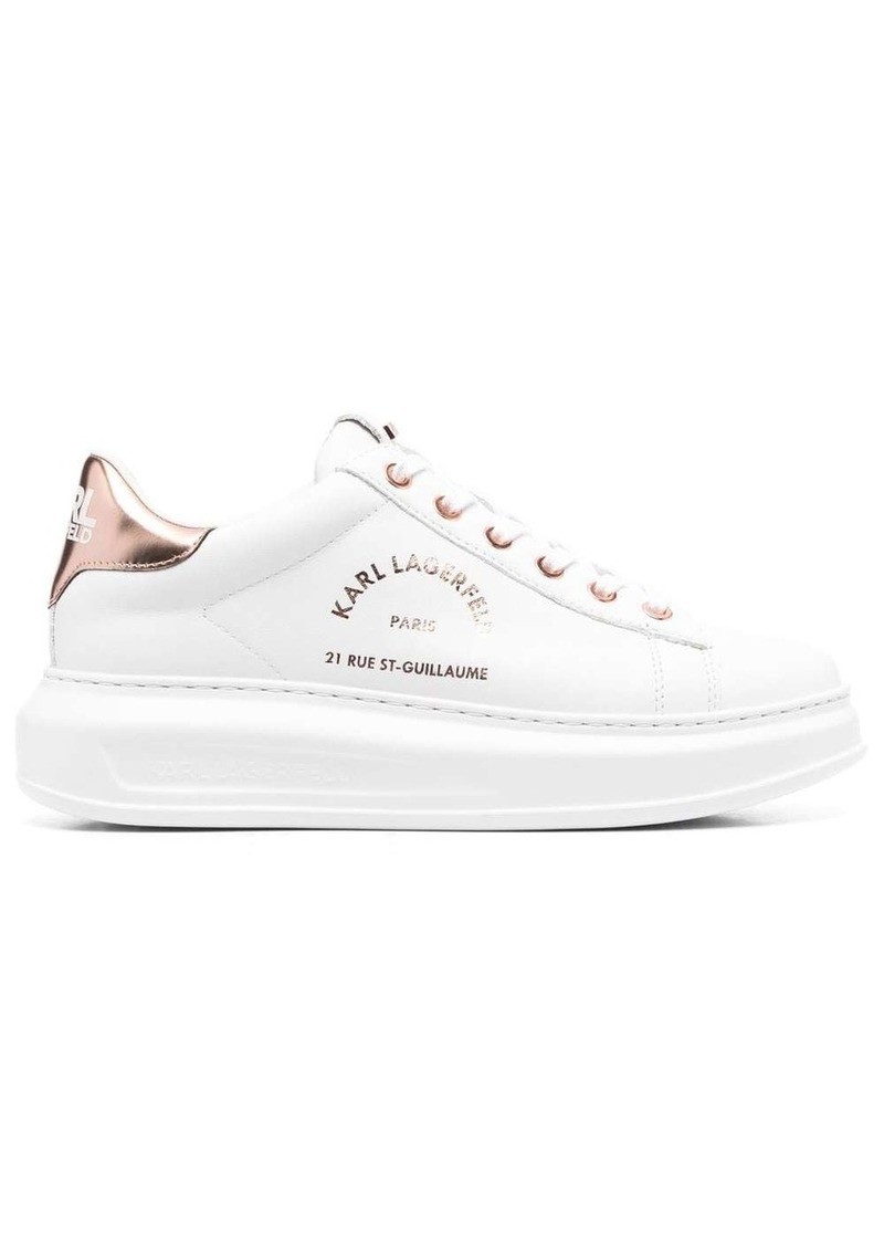 Karl Lagerfeld logo-print leather sneakers