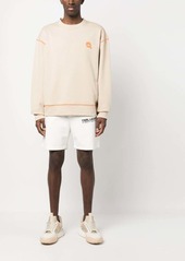Karl Lagerfeld logo-print organic-cotton track shorts