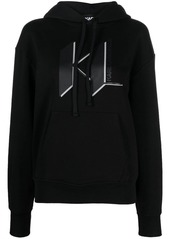 Karl Lagerfeld logo print pullover hoodie