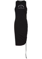 Karl Lagerfeld logo-print sleeveless dress