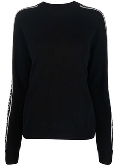Karl Lagerfeld logo-sleeve cashmere sweatshirt