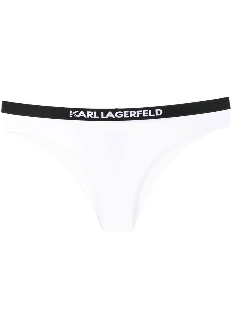 Karl Lagerfeld logo-waisted bikini brief