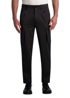 Karl Lagerfeld Loose Fit Striped Flat Front Cargo Pants