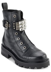 Karl Lagerfeld Maeva Womens Zipper Lug Sole Booties