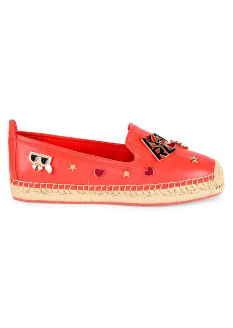 Karl Lagerfeld Malvie Logo Embellished Espadrilles