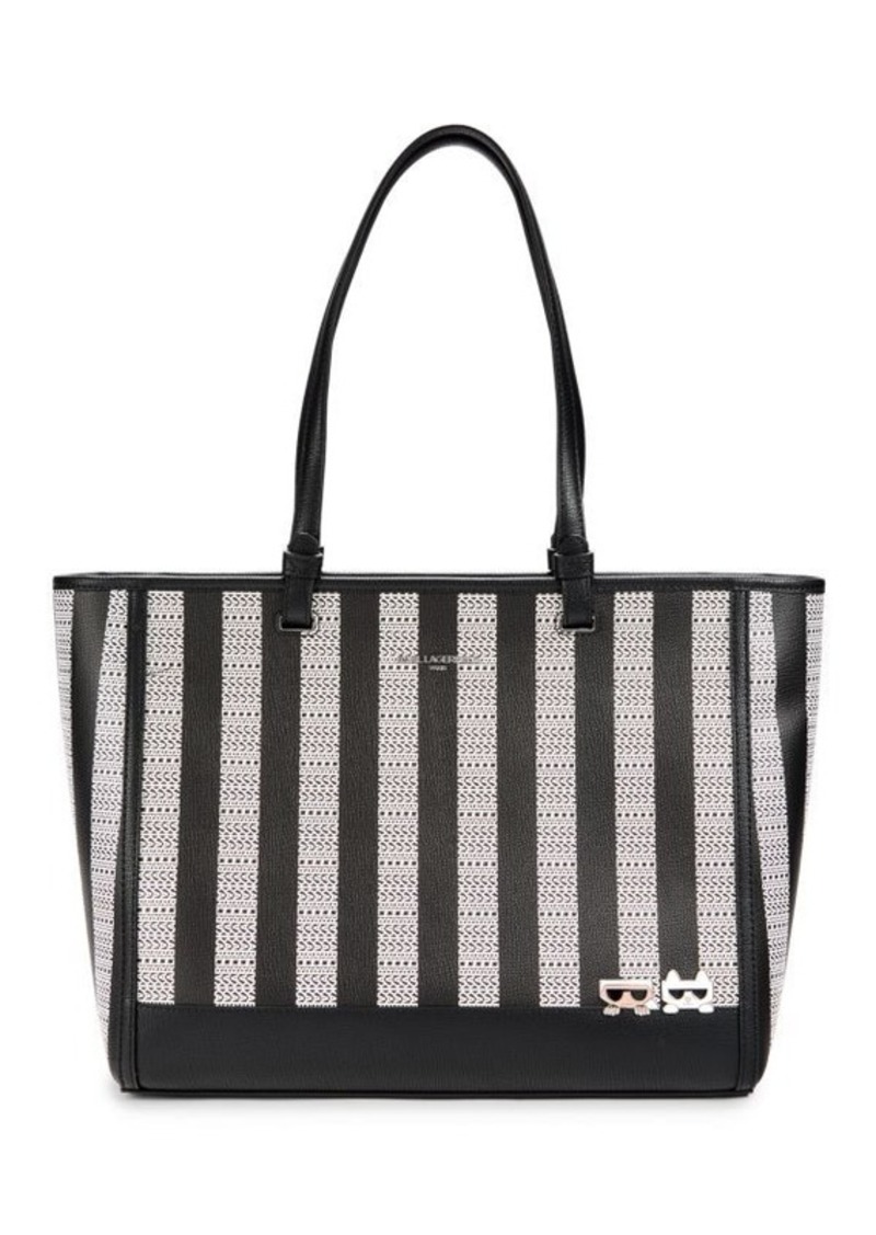 Karl Lagerfeld Maybelle Logo Striped Tote