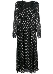 Karl Lagerfeld metallic monogram-print maxi dress