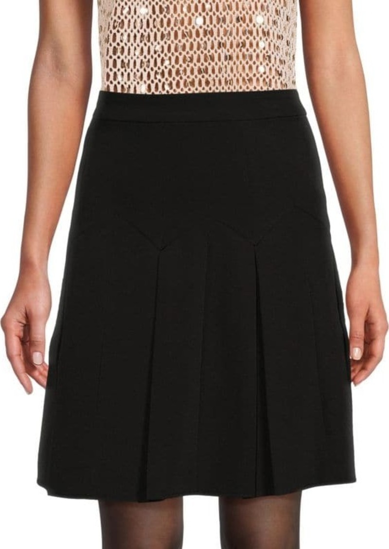 Karl Lagerfeld Mitred Pleated Mini Skirt