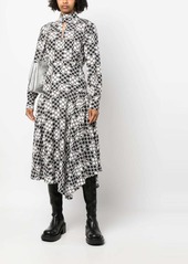 Karl Lagerfeld monogram-jacquard silk dress