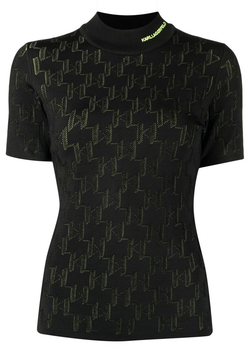 Karl Lagerfeld monogram knitted top