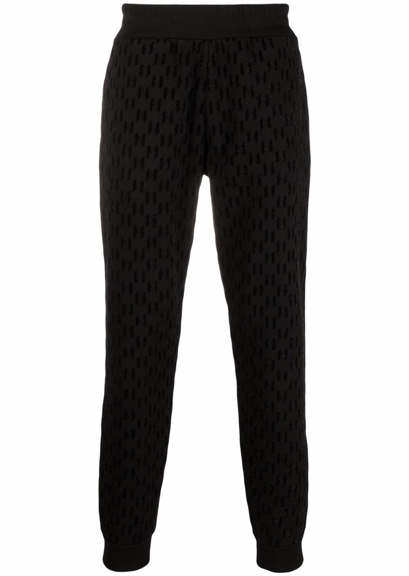 Karl Lagerfeld monogram-pattern track pants