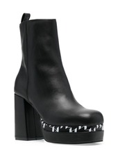 Karl Lagerfeld monogram-print platform boots