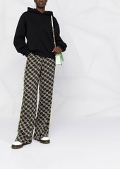 Karl Lagerfeld monogram-print wide-leg trousers