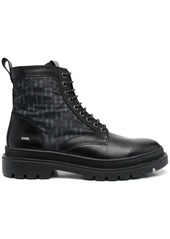 Karl Lagerfeld Outland mixed-panel combat boots