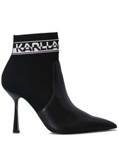 Karl Lagerfeld Pandara 95mm logo-intarsia boots