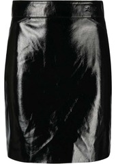 Karl Lagerfeld patent faux-leather skirt