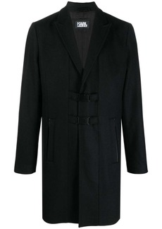 Karl Lagerfeld peak-lapels wool-blend coat