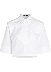 Karl Lagerfeld pleat detail cropped shirt