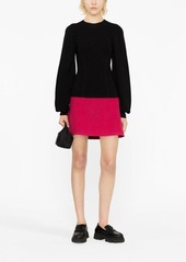 Karl Lagerfeld puff-sleeve crew-neck sweater